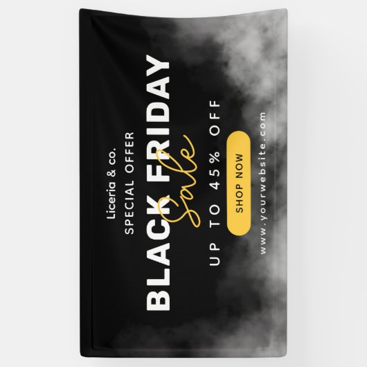 Bannière de vente de vendredi noir simple noir et  (Vertical)
