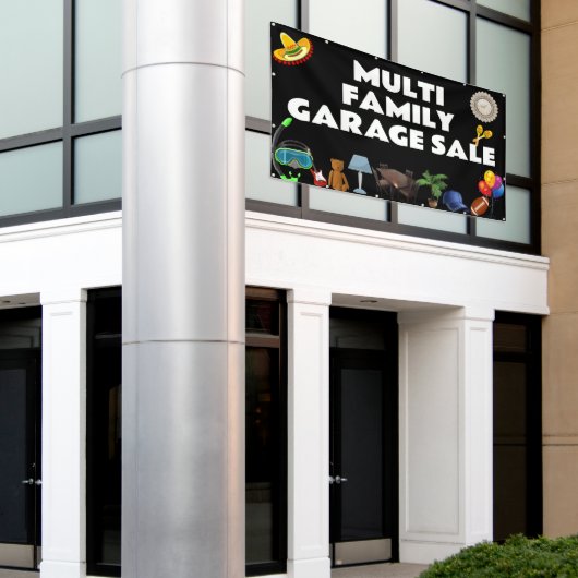 Bannière de vente Garage multifamille (Bâtiment extérieur)