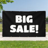 Bannière de vente noire personnalisée (Dehors)