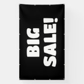 Bannière de vente noire personnalisée (Verticale)
