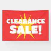 Bannière de vente Red Starburst Clearing (Horizontal)