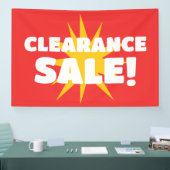 Bannière de vente Red Starburst Clearing (Salon professionnel)