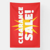 Bannière de vente Red Starburst Clearing (Verticale)