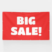 Bannière de vente rouge personnalisée (Horizontal)