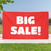 Bannière de vente rouge personnalisée (Dehors)