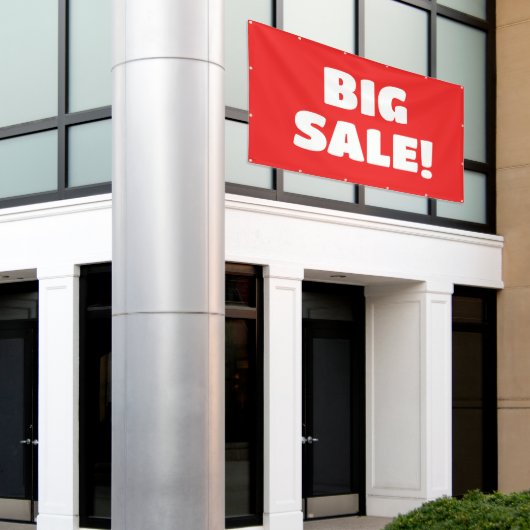 Bannière de vente rouge personnalisée (Bâtiment extérieur)
