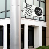 Bannière de verre et de vitrage avec votre logo (Bâtiment extérieur)