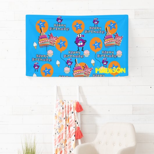 Bannière de vinyle, Bannière de joyeux 6ème annive (En situation)