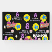 Bannière de vinyle, Bannière joyeuse du 8e anniver (Horizontal)