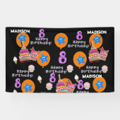 Bannière de vinyle, Bannière joyeuse du 8e anniver (Horizontal)