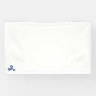 Bannière de vinyle décorative bleu-cyan