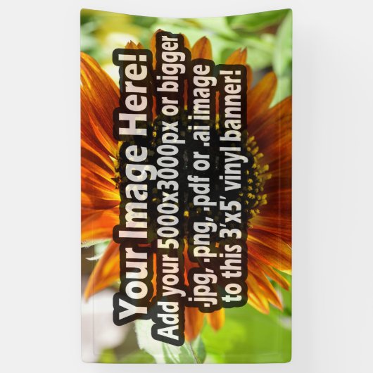 Bannière de vinyle imprimée sur mesure, impression (Vertical)