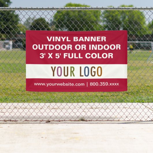 Bannière de vinyle personnalisée 3' x 5' Signal ex (En situation)