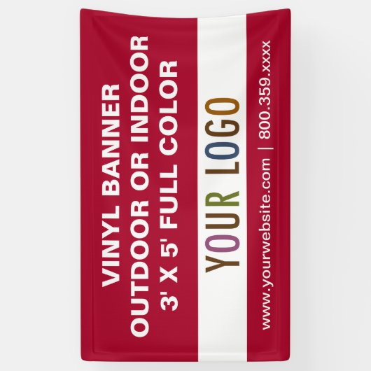 Bannière de vinyle personnalisée 3' x 5' Signal ex (Vertical)