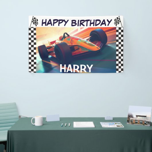 BANNIÈRE DE VOITURE CLASSIQUE D'ANNIVERSAIRE (Salon professionnel)