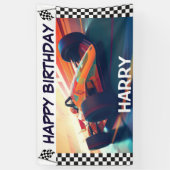 BANNIÈRE DE VOITURE CLASSIQUE D'ANNIVERSAIRE (Vertical)