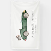 Bannière de voiture de course verte de charme (Vertical)