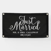 Bannière de voiture juste marié moderne (Horizontal)