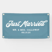 Bannière de voiture juste marié moderne (Horizontal)