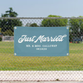 Bannière de voiture juste marié moderne (Insitu)