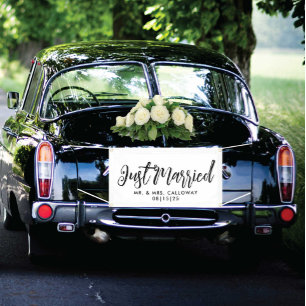 Bannière de voiture mariage drôle