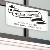 Bannière de voiture mariage Moderne avec cœur (Bâtiment extérieur)