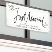 Bannière de voiture mariage Moderne avec cœur (Bâtiment extérieur)