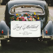 Bannière de voiture mariée