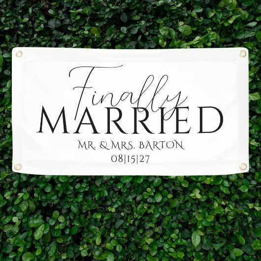 Bannière de voiture mariée