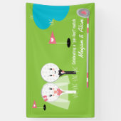 Bannière de Wedding shower de balle de golf mignon (Vertical)