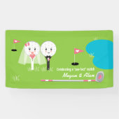 Bannière de Wedding shower de balle de golf mignon (Horizontal)