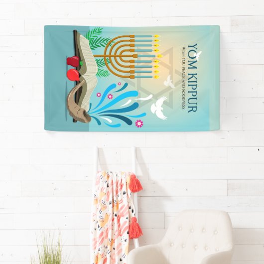 Bannière de Yom Kippour (En situation)