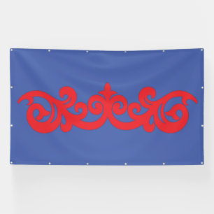 Bannière   Décoration Rouge Bleu   Présentation Ex