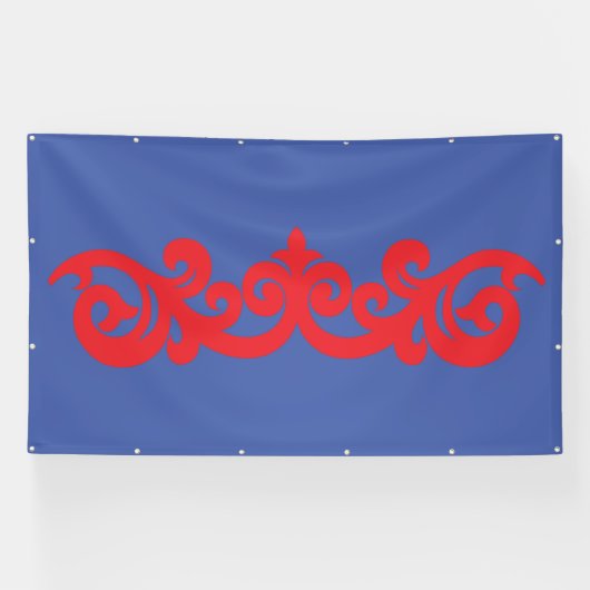 Bannière | Décoration Rouge Bleu | Présentation Ex (Horizontal)