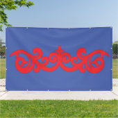 Bannière | Décoration Rouge Bleu | Présentation Ex (Dehors)