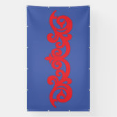 Bannière | Décoration Rouge Bleu | Présentation Ex (Verticale)