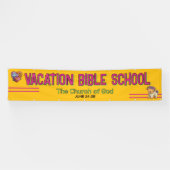 Bannière d'église d'école biblique de vacances col (Horizontal)
