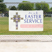 Bannière d'église pour le service de Pâques (En situation)