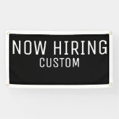 Bannière d'embauche personnalisée en noir (Horizontal)