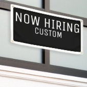 Bannière d'embauche personnalisée en noir (Bâtiment extérieur)