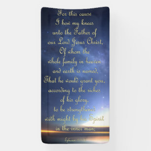 Bannière d'encouragement - Éphésiens 3:14-16