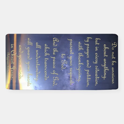 Bannière d'encouragement - Philippiens 4:6-7 (Horizontal)