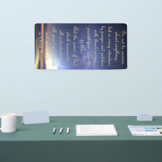 Bannière d'encouragement - Philippiens 4:6-7 (Salon professionnel)