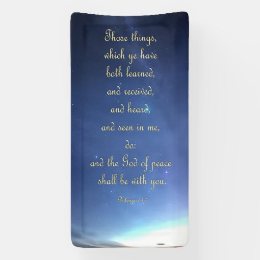 Bannière d'encouragement - Philippiens 4:9 (Verticale)