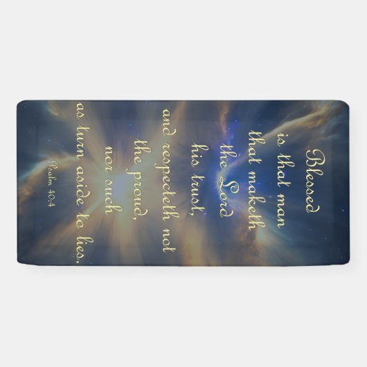 Bannière d'encouragement - Psaume 40:4 (Horizontal)