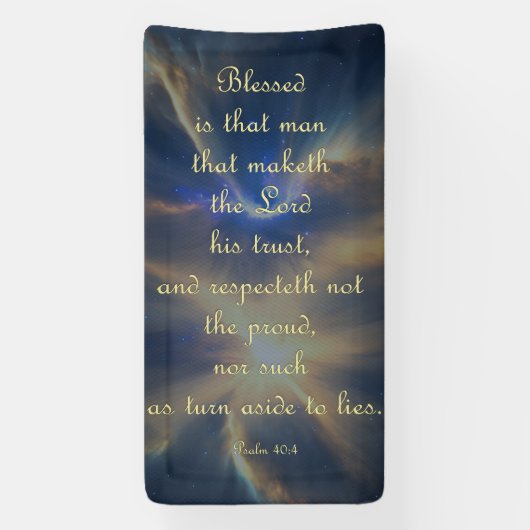 Bannière d'encouragement - Psaume 40:4 (Verticale)