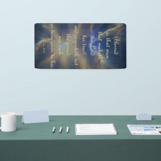 Bannière d'encouragement - Psaume 40:4 (Salon professionnel)