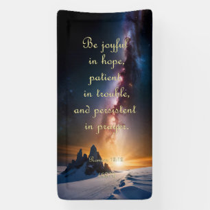 Bannière d'encouragement - Romains 12:12