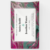 Bannière d'entrée en marbre rose Boho artistique (Vertical)