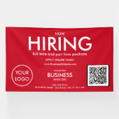 Bannière d'entreprise de code QR rouge 'Nous recru (Horizontal)